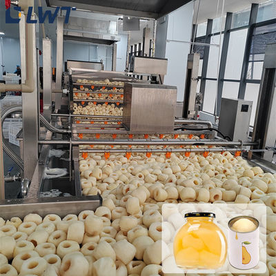 PLC 캔 과일 생산 라인 캔 피어 처리 라인